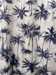 American Eagle Shirt Mens S/P Short Sleeve White Blue Palm Trees Seriously Soft