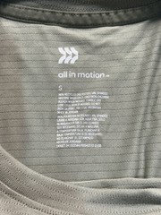All In Motion Raglan Tee Shirt Mens Small Linear Mesh Quick Dry Odor Control NEW