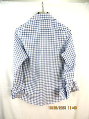 MICHAEL KORS NON IRON 100% Cotton SZ 161/2 (34-35) Men’s White Blue Dress Shirt