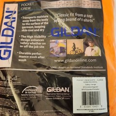 2 PACK! Gildan Workwear SAFETY ORANGE Men’s DRY BLEND Pocket XL T-Shirts