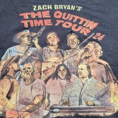 Zach Bryan’s “The Quittin Time Tour” 2024 Black T-Shirt Men’s (Size 2XL)