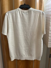 New Buck Mason Avalon Knit Tee Size L Ivory $98