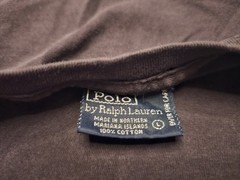 VTG 90s Polo Ralph Lauren Men Pocket T-Shirt Classic Large Black w/Red Pony Fade