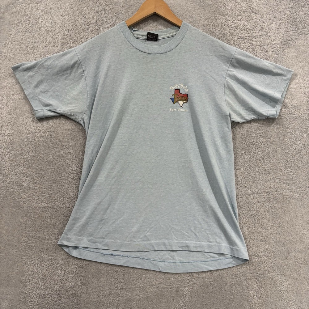 Vintage Billy Bob’s T Shirt Men’s Large Screen Stars Best Ft Worth Concert Blue