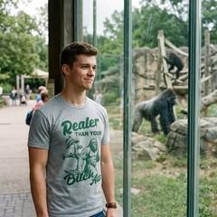 Mens Funny T Shirts Realer Than Your Bitch as Sarcastic Bigfoot Graphic Novelty
