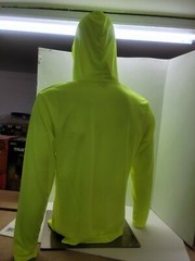 Hi Vis Long Sleeve Safety Shirt With Hoodie, Polyester Birdeye Mesh Fabric