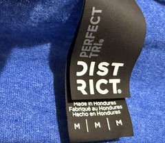 District Perfect Tri Adult Short Sleeve T-Shirt Blue Size M