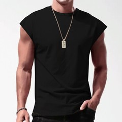 Mens Casual Sleeveless T-Shirt Solid Color Vest Tank Tops for Vacation Travel