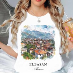 Elbasan Albania Unisex Shirt Travel Gift Albania Trip Lover Souvenir Tee