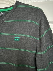 VTG BILLABONG SURF/SKATE Stripe Shirt – OLD LOGO – COTTON BLEND WASHABLE Men’s M