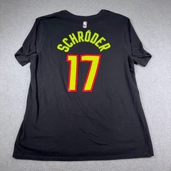 Atlanta Hawks Shirt Mens XL Dennis Schroder 17 Nike Dri-FIT Black NBA
