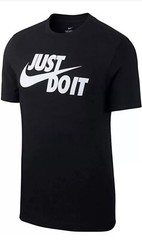 Nike Men’s Sportswear Just Do It T-Shirt Black Small Crew Neck AR5006-011 NWT