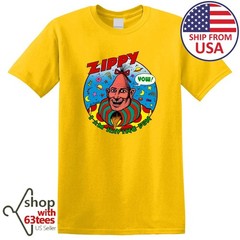 Zippy The Pinhead Movie Men’s Yellow Size S to 5XL