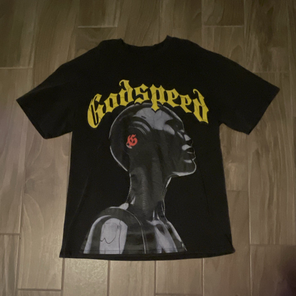 Godspeed Men’s OUT OF MANY, ONE Front & Back Logo Graphic Tee Black M
