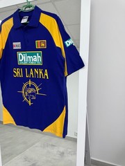 Vintage 1996 Sri Lanka Polo T shirt Football Criket Jersey Rare Blue Mens sz L