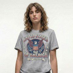 United States Of America 250th Anniversary Eagle Crest Vintage T-Shirt