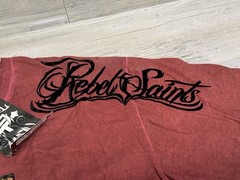 Rebel Saints NWT Y2K MMA Cross Wings Graphic Tee Shirt 2XL Red Iron Cross