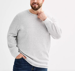 SONOMA Mens B&T Waffle Thermal Crewneck L/S T-SHIRT LT XLT 3XLT (4 Colors) NWT