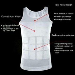 Men Compression Shirt Sleeveless Body Shaper Base Layer Slimming Tank Top Vest