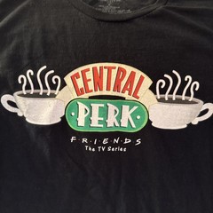 Central Perk FRIENDS The TV Series Adult Small Black T-Shirt 100% Cottton