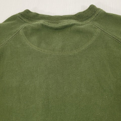St Johns Bay Mens SZ L 46″ LS Henley Sueded Jersey Forest Green Ribbed Cuffs
