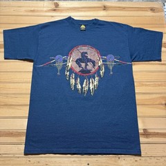Vintage 1994 Native American Horse Rider Dream Catcher AOP T-Shirt USA Made – XL