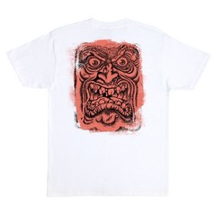 Santa Cruz Rob Roskopp BLOCK FACE LOGO Skateboard T Shirt WHITE