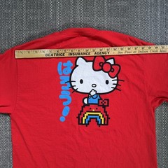 Girl Skateboards x Sanrio Hello Kitty Shirt Unisex L Red 8 bit Rainbow Pixel Art