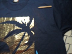 XL Silver Lake 1989 Vintage Light Stain Gold Print Shirt