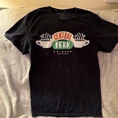 Central Perk FRIENDS The TV Series Adult Small Black T-Shirt 100% Cottton