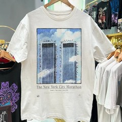 New York City Marathon Washed T-Shirt White L