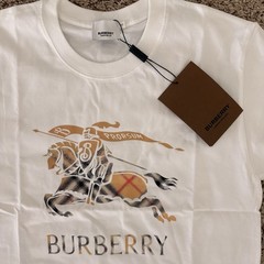 Burberry London England Graphic Logo White Crew Neck Short Sleeve T-Shirt Men S