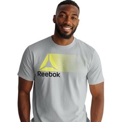 Reebok Men’s Short Sleeve Classic Grey Graphic Logo T-Shirt Size 3XL NWT