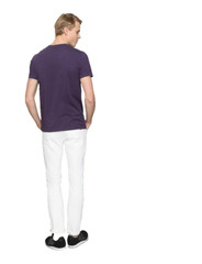 Armani Exchange Men Pima Cotton Crew Neck Shirt Eggplanet LARGE