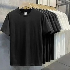 100% Cotton Men’s Printed Oversized T-shirt Crew Neck Short Sleeve Gym Training