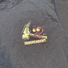 Y2K Independent Truck Co Time To Grind Skate Tee Black Graphic Shirt Sz M 🛹🔥