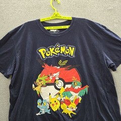 Pokemon Men Shirt XXL Navy Graphic Pokemon Characters Logo Short Sleeve