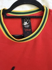 Disney x Forever 21 Men’s Red Donald Duck Lucky Duck EmbroideredRinger X