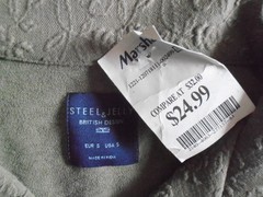 Steel & Jelly Men’s Small Green Shirt NWT Made/India Cotton Blend Machine Wash