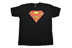 DC Comics Superman Red & Yellow Symbol Logo Mens Black Shirt New S-3XL