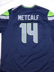 Nike Seattle Seahawks DK Metcalf #14 Jersey Mens XXL 2XL Navy Blue Football