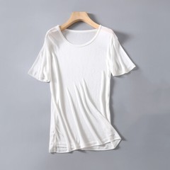 Men’s 50% Silk 50% Viscose T-Shirts Short Sleeve Crew Neck undershirt SS201