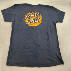Santa Cruz Casual Crew Neck Short Sleeve Graphic Shirt Mens Size Large L Black