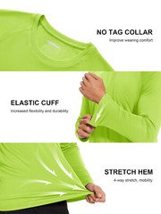 Men’s UPF50+ T-Shirt Long Sleeve Outdoor Sun Protection Fishing Performance Tops