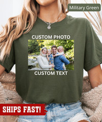 Custom Photo Shirt, Personalized T-Shirt, Family Picture Tee, Logo Image Shirts