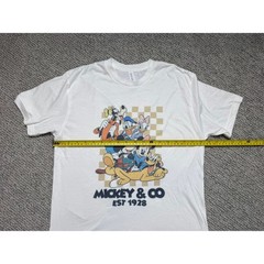 Disney Mickey & Co Est 1928 Graphic Tee White Mickey Minnie Goofy Pluto Small