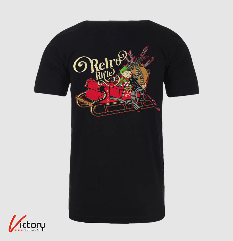 NEW Retro Rifle Christmas Airdrop Men’s T-Shirt | Crew Neck T-Shirt | XS – 3XL