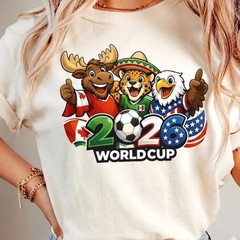 World Cup 2026 Soccer Fan Apparel Unisex T-shirt ‘Printed on Front and Back’