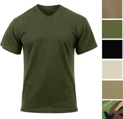 Moisture Wicking T-Shirt Solid Tactical Workout Crew Neck Comfy Lightweight Tee