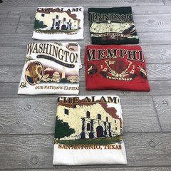 Lot Of 5 Vintage T-Shirts various sizes Men’s Puffy Print Multicolor